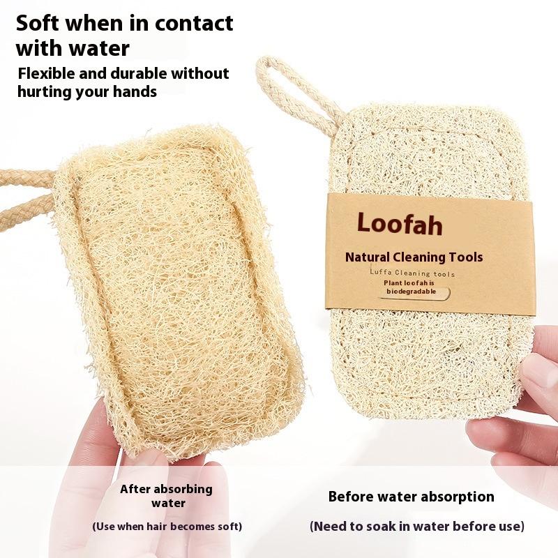 Natural Loofah Scrub Pad 6Pcs  - Body Loofah Natural recension och pris