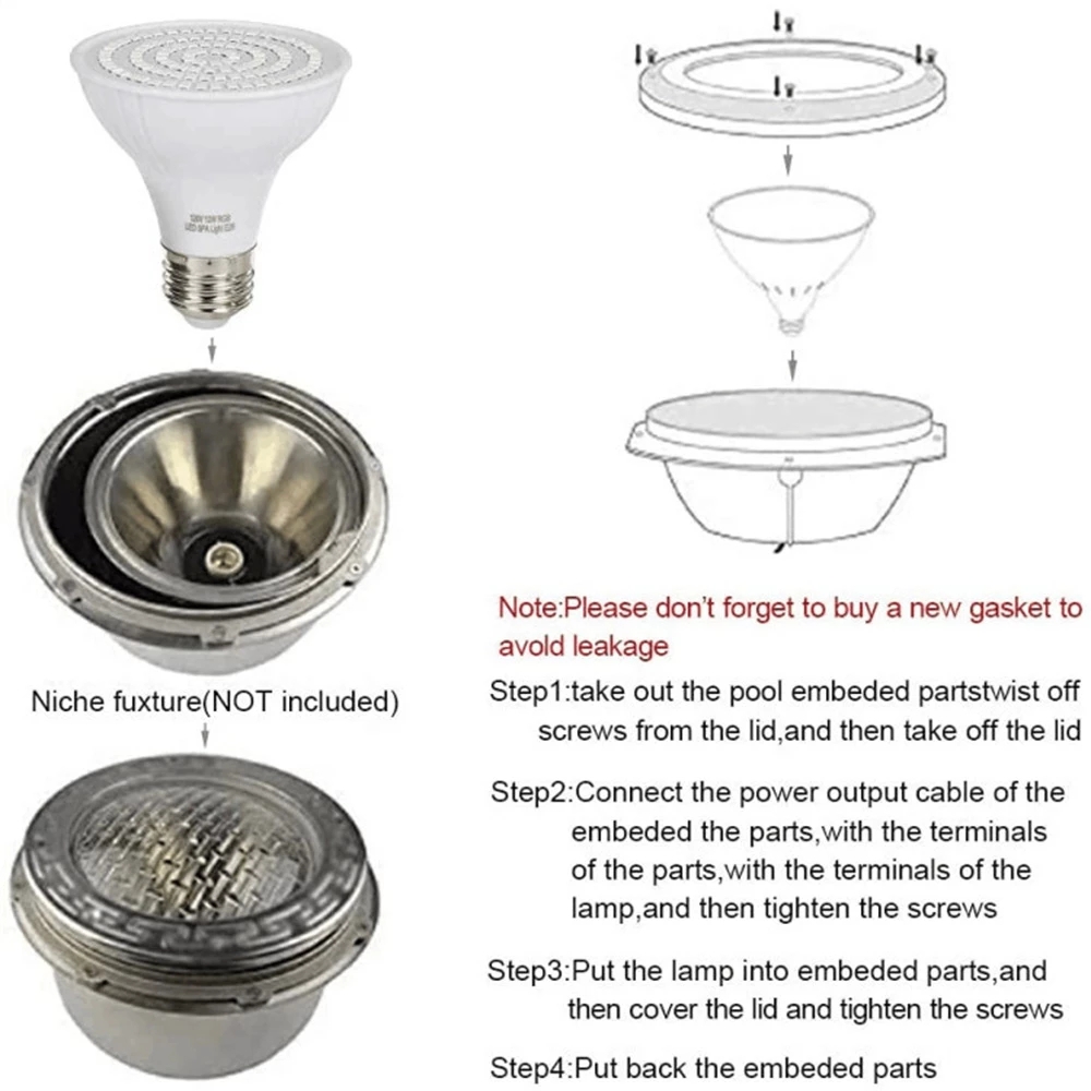 RGB LED Swimming Pool Light E2 - Xy Spa & Wellness George Town Reviews recension och pris