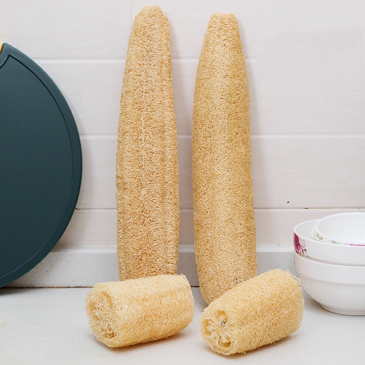 1pcs Natural Loofah Sponge Mul - Body Loofah Natural recension och pris